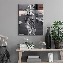 Load image into Gallery viewer, The Reflection of a Cat is Like a Tiger Printed Poster Modern Wall Art Canvas Painting Prints on Canvas For Home Decor No Frame - SallyHomey Life&#39;s Beautiful