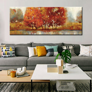 Modern Abstract Landscape Art Craft Painting Hand Painting Print on Canvas Oil Painting for Living Room Home Wall Decoration - SallyHomey Life's Beautiful