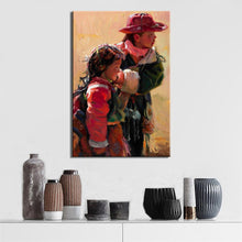 Load image into Gallery viewer, Modern Oil Painting Print on Canvas Wall Art Portrait Poster China Tibetan Children Picture for Living Room Home Decor No Frame - SallyHomey Life&#39;s Beautiful