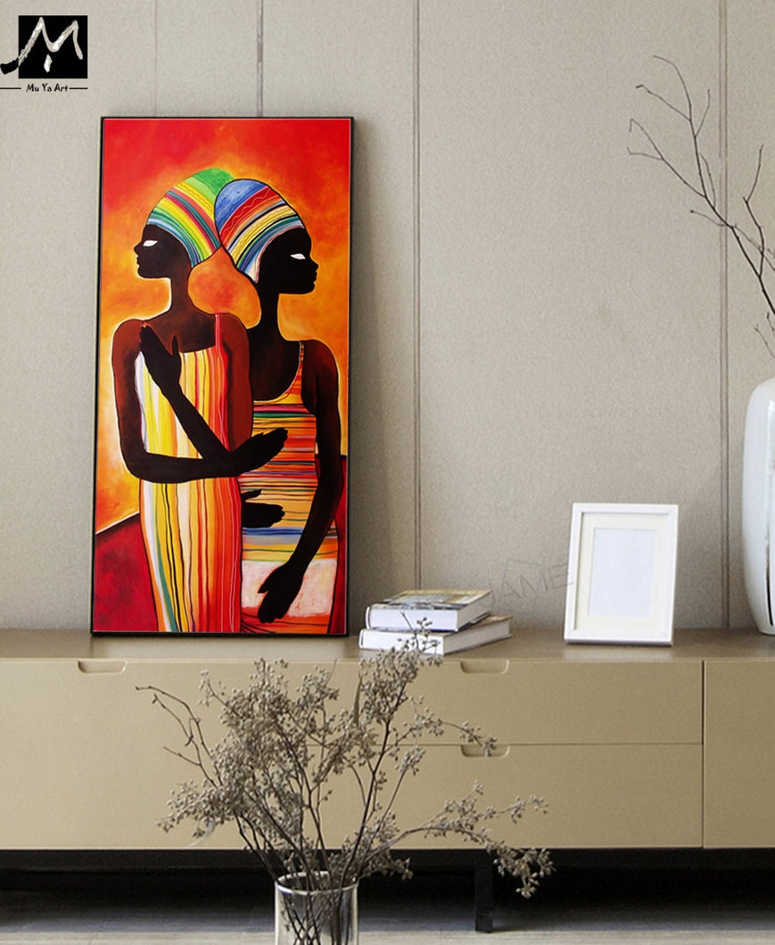 Large kanvas tablolar Modern Abstract sexy nude African portrait oil paintings on canvas picture for living room decoration - SallyHomey Life's Beautiful