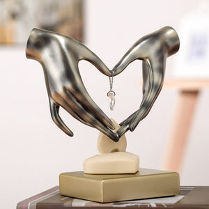 Hand Heart-Shaped Figurines Crystal Art Sculpture Handicrafts Resin Art&Craft Home Decoration Accessories Birthday Gift R798