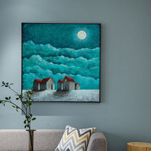 Load image into Gallery viewer, 100% Hand Painted Silent Night Sky Oil Painting On Canvas Wall Art Frameless Picture Decoration For Living Rooms Home Decor Gift