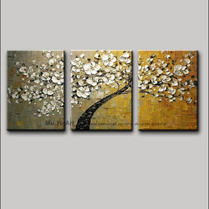 Handmade Decorative canvas painting cheap modern paintings palette knife acrylic painting tree wall pictures for living room - SallyHomey Life's Beautiful