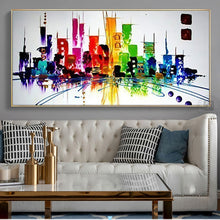 Load image into Gallery viewer, Large wall painting living room handmade modern landscape canvas paintings lienzos cuadros decorativos city abstract art acrylic - SallyHomey Life&#39;s Beautiful
