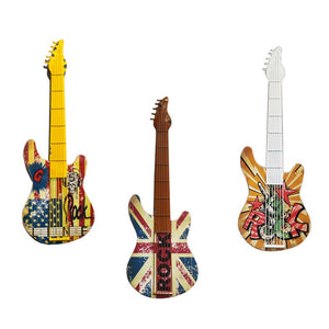 Nostalgic Vintage Wall Decoration Accessories Creative Guitar Figurines Handicrafts Musical Instrument Ornament Crafts Gifts