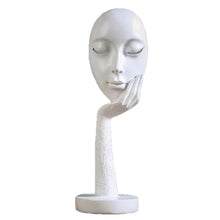 Load image into Gallery viewer, Modern Human Meditators Abstract Lady Face Character Resin Statues Sculpture Art Crafts Figurine Home Decorative Display