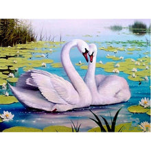 Load image into Gallery viewer, DIY 5D Diamond Painting Swan Animal Full Round Mosaic Cross Stitch Kit Diamond Embroidery Picture Rhinestone Wall Home Decor