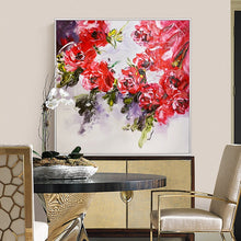 Load image into Gallery viewer, Flower Art Oil Painting on Canvas Wall Art Frameless Picture Decoration 100% Hand Painted Abstract Square Single Unframed GD-442
