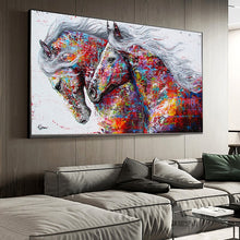 Load image into Gallery viewer, 100% Hand Painted Abstract Horse Art Oil Painting On Canvas Wall Art Frameless Picture Decoration For Live Room Home Decor Gift