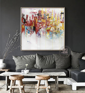 Large wall picture of abstract painting on canvas handmade Amazing Modern Home Decor wall art canvas for living room decorative - SallyHomey Life's Beautiful