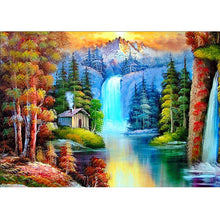 Load image into Gallery viewer, DIY 5D Diamond Painting Flowers Cross Stitch House Landscape Diamond Embroidery Full Round Drill Rhinestones Art Home Decor Gift - SallyHomey Life&#39;s Beautiful