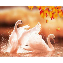 Load image into Gallery viewer, DIY 5D Diamond Painting Swan Landscape Full Round Diamond Embroidery Animal Mosaic Rhinestones Cross Stitch Picture Home Decor - SallyHomey Life&#39;s Beautiful