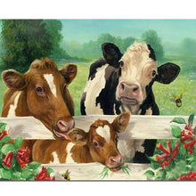 Load image into Gallery viewer, DIY 5D Diamond Painting Farm Animal Cross Stitch Kit Mosaic Cow Family Full Round Drill Diamond Embroidery Rhinestone Decor Home - SallyHomey Life&#39;s Beautiful