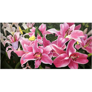 100% Hand Painted Realist Flower Art Oil Painting On Canvas Wall Art Frameless Picture Decoration For Live Room Home Decor Gift