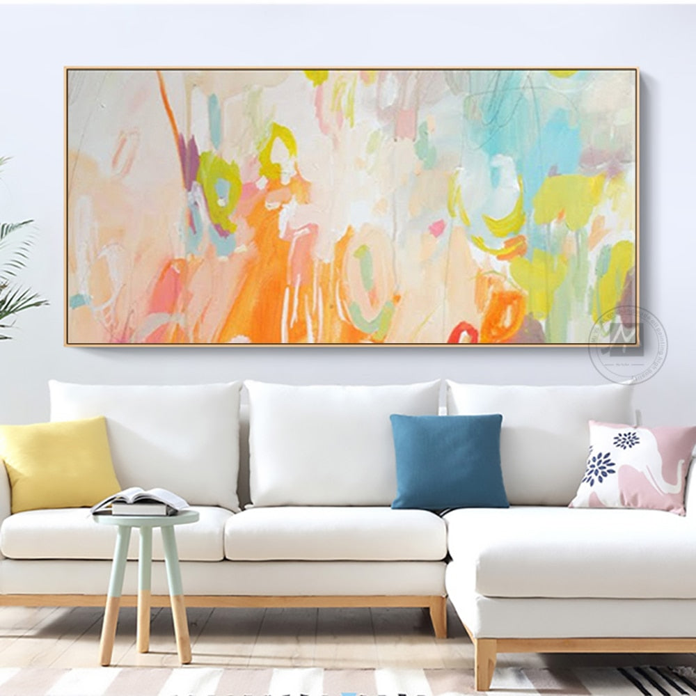 Decorativas wall art canvas painting Laminas de cuadros pared oil paintings handmade tableau abstrait decoration painting wall - SallyHomey Life's Beautiful