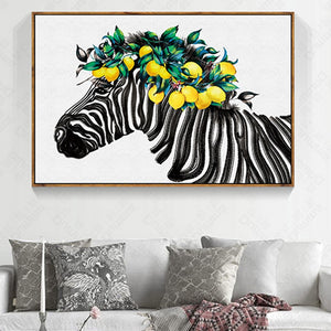 100% Hand Painted Abstract Zebra Art Oil Painting On Canvas Wall Art Frameless Picture Decoration For Live Room Home Decor Gift