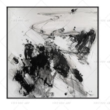 Load image into Gallery viewer,   100% Hand Painted  Black White Shadow Abstract Modern Art Picture For Living Room Modern Cuadros Canvas Art High Quality
