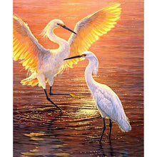 Load image into Gallery viewer, DIY 5D Diamond Painting Crane Animal Cross Stitch Diamond Embroidery Sale Full Round Drill Rhinestones Wall Art Picture Decor