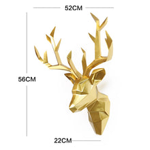 Load image into Gallery viewer, Large 3D Deer Head Statue Sculpture Decor Home Wall Decoration Accessories Animal Figurine Wedding Party Hanging Decorations