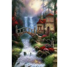 Load image into Gallery viewer, 5D Diamond Painting Cross Stitch Diy Waterfall Scenery Full Round Drill Landscape Diamond Embroidery Mosaic Wall Art Decor - SallyHomey Life&#39;s Beautiful