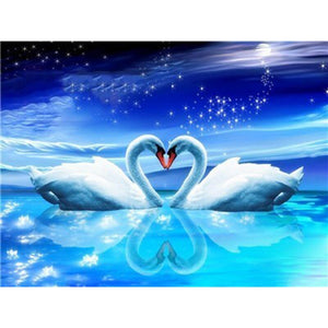 DIY 5D Diamond Painting Swan Animal Full Round Mosaic Cross Stitch Kit Diamond Embroidery Picture Rhinestone Wall Home Decor