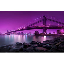 Load image into Gallery viewer, DIY 5D Diamond Painting Bridge City Diamond Embroidery Landscape River Night Cross Stitch Full Round Drill Mosaic Rhinestone Art