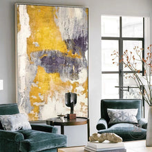 Load image into Gallery viewer, Vintage hand painted modern oil painting handmade abstract wall decor painting big size oil on canvas pictures for living room - SallyHomey Life&#39;s Beautiful