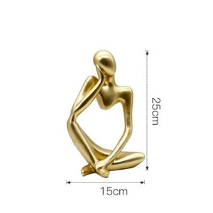 Living Room Decor Abstract Thinker Sculpture Miniature Model For Home Decoration Figurines Handcrafts Decoration Ornaments Gifts