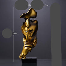 Load image into Gallery viewer, European resin face model home decoration silence is gold art statue wine cabinet ornament abstract sculpture desk decoration