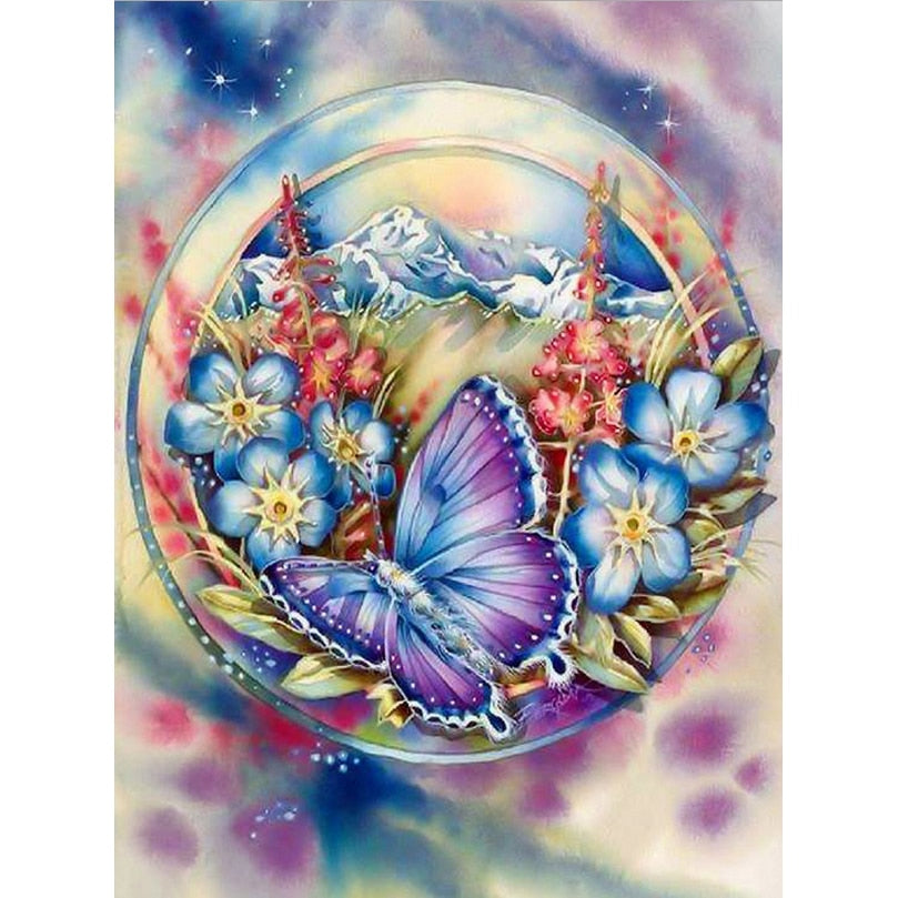 DIY 5D Diamond Painting Animal Cross Stitch Butterfly Diamond Embroidery Flowers Full Round Drill Mosaic Rhinestones Home Decor - SallyHomey Life's Beautiful