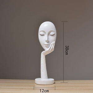 Strongwell Nordic Silence Face Figurine Animal Abstract Sculpture Resin Statue Decor Home Decoration Accessories Modern Art