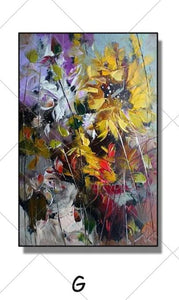 Abstract Wall Art Handpainted Oil Painting Beautiful Abstract Oil Paintings on Canvas Modern Art flower Pictures Home Decoration - SallyHomey Life's Beautiful