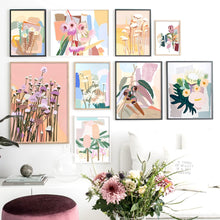 Load image into Gallery viewer, Abstract Leaves Collage Flower Nursery Wall Art Canvas Painting Nordic Posters And Prints Wall Pictures For Living Room Decor - SallyHomey Life&#39;s Beautiful