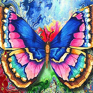 DIY 5D Diamond Painting Cross Stitch Butterfly&Flowers Diamond Embroidery Full Round Drill Home Decor Wall Art
