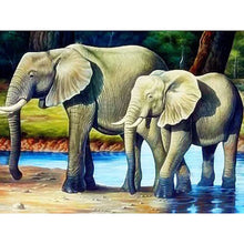 Load image into Gallery viewer, DIY 5D Diamond Painting Elephant Animal Diamond Embroidery Cross Stitch Kits Full Round Drill Mosaic Rhinestones Home Decor Gift