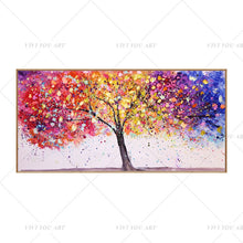 Load image into Gallery viewer, 100% Hand Painted Colorful Tree Abstract Painting  Modern Art Picture For Living Room Modern Cuadros Canvas Art High Quality