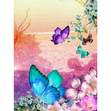 Load image into Gallery viewer, DIY 5D Diamond Painting Butterfly Diamond Embroidery Full Round Drill Flower Picture of Cross Stitch Rhinestone Mosaic Wall Art - SallyHomey Life&#39;s Beautiful