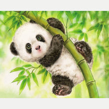 Load image into Gallery viewer, 5D Diamond Painting Panda Green Bamboo Animal Round Full Drill Cartoon Children DIY Mosaic Embroidery Cross Stitch Rhinestone