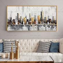 Load image into Gallery viewer, 100% Hand Painted Busy City Painting  Modern Art Picture For Living Room Modern Cuadros Canvas Art High Quality