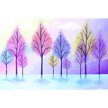 Load image into Gallery viewer, 100% Hand Painted Abstract Colorful Trees Painting On Canvas Wall Art Frameless Picture Decoration For Live Room Home Decor Gift