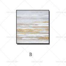 Load image into Gallery viewer, 🔥 🔥 100% Hand Painted White Golden Sky Abstract Painting  Modern Art Picture For Living Room Modern Cuadros Canvas Art High Quality
