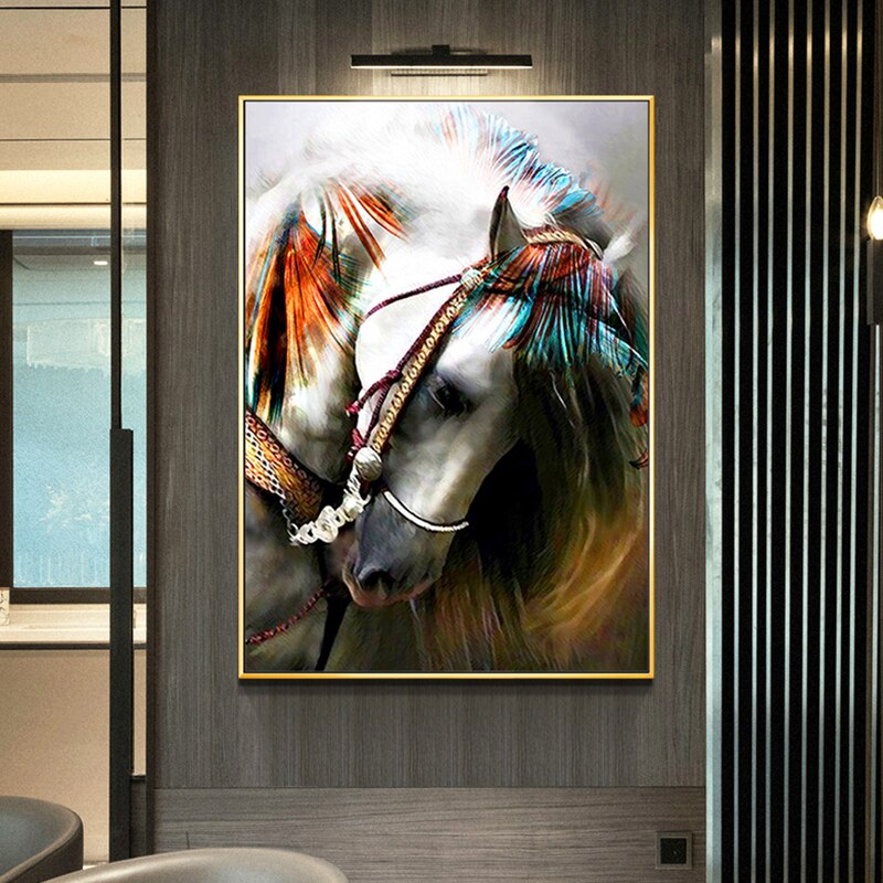 100% Hand Painted Abstract horse Art Oil Painting On Canvas Wall Art Frameless Picture Decoration For Live Room Home Decor Gift