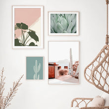 Load image into Gallery viewer, Agave Monstera, кактус, абстрактная девушка, растение, настенная живопись, холст, скандинавские постеры и принты, настенные карт - SallyHomey Life's Beautiful