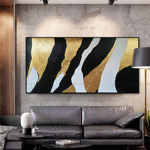 100% Hand Painted Black Gray Shining Block Painting  Modern Art Picture For Living Room Modern Cuadros Canvas Art High Quality