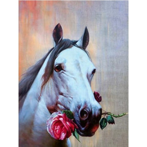 5D Diamond Painting Cross Stitch DIY Horse Full Round Diamond Embroidery Rhinestone Paintings Landscape Wall Art - SallyHomey Life's Beautiful