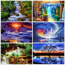 Load image into Gallery viewer, DIY 5D Diamond Painting Landscape Village Tree Diamond Embroidery House Cross Stitch Full Round Drill Manual Art Gift Home Decor - SallyHomey Life&#39;s Beautiful