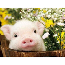 Load image into Gallery viewer, DIY 5D Diamond Painting Pig Animal Cross Stitch Diamond Embroidery Full Round Drill Mosaic Rhinestone Kid Gift Farm Pigs Decor