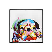 Load image into Gallery viewer, 100% Hand Painted Abstract Colorful Dog Painting On Canvas Wall Art Frameless Picture Decoration For Live Room Home Decor Gift