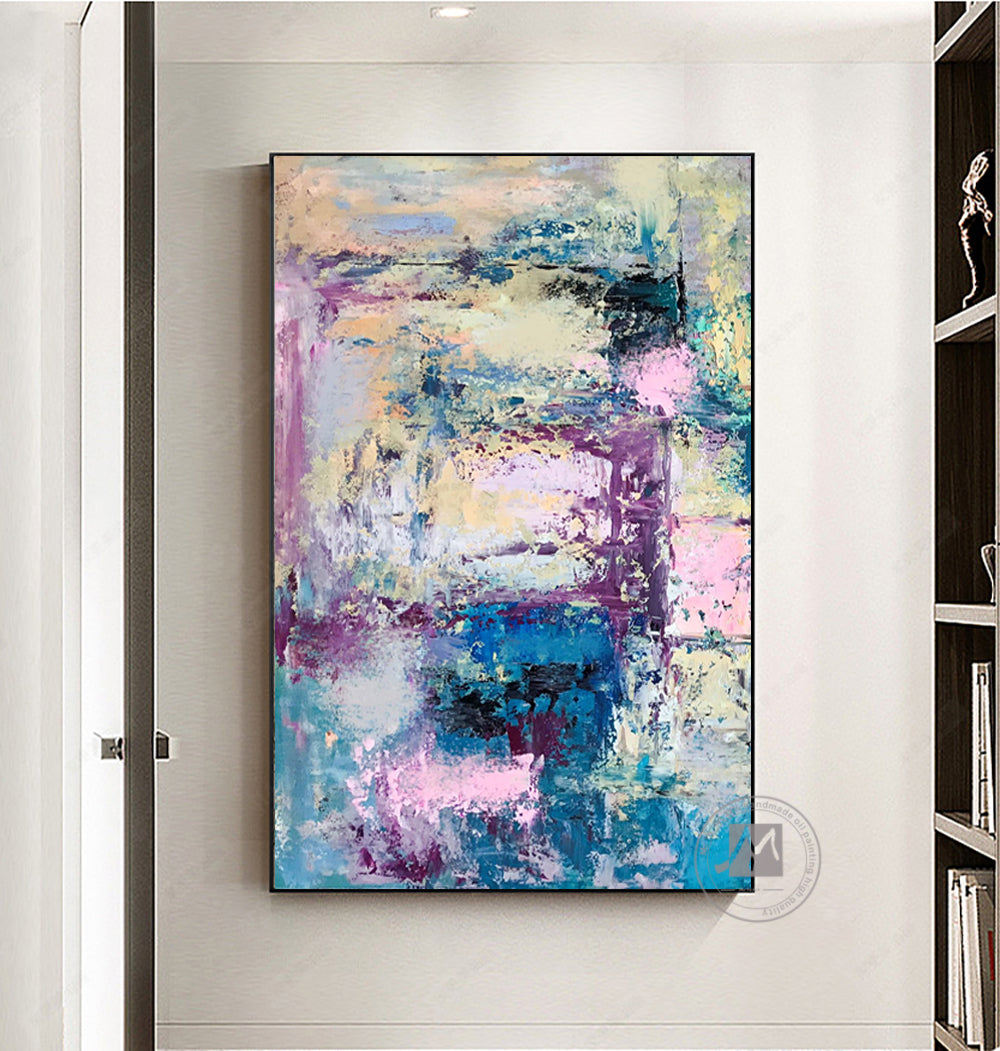 Large Vertical modern painting decorative pictures abstract art