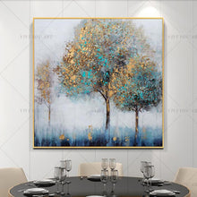 Load image into Gallery viewer, 100% Hand Painted Colorful Trees Forest Abstract Painting  Modern Art Picture For Living Room Modern Cuadros Canvas Art High Quality
